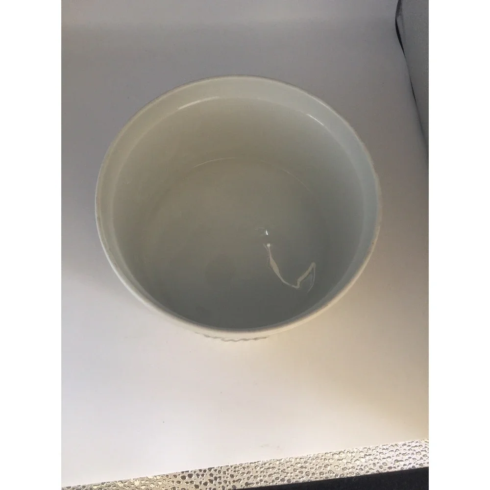 Royal Worcester Porcelain Fire Proof Souffle Bowl Evesham Gold England 7